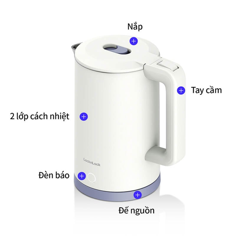 Ấm đun siêu tốc Locknlock Electric kettle 1.7L - Màu ngà - EJK728IVY, , large image number null